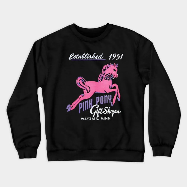 The Pink Pony Crewneck Sweatshirt by MindsparkCreative